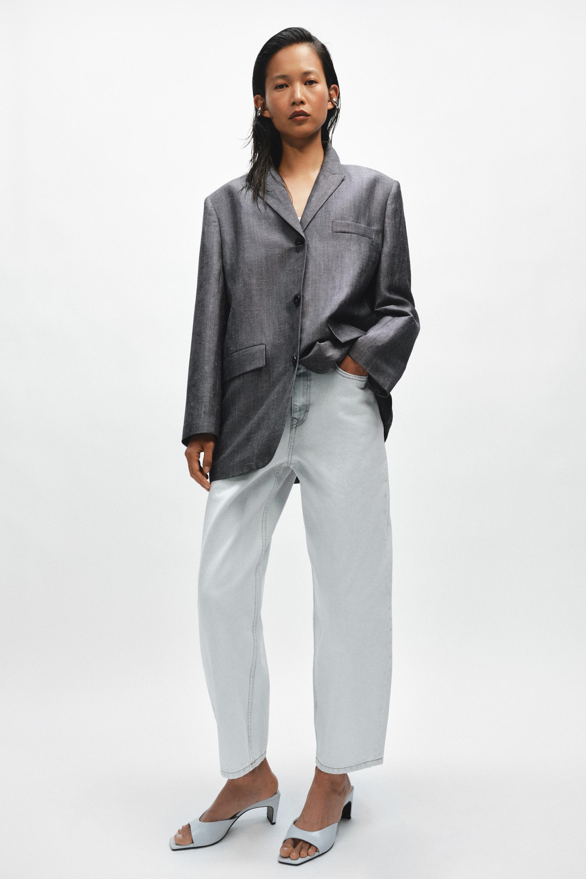 ZW COLLECTION TAPERED MID-RISE JEANS